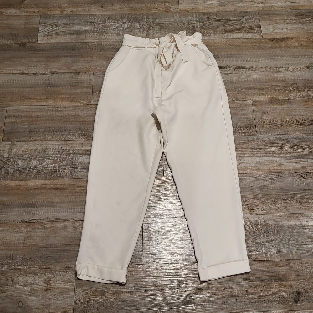 New Look Trouser Dress Pant Tie Waste Womens Size Medium